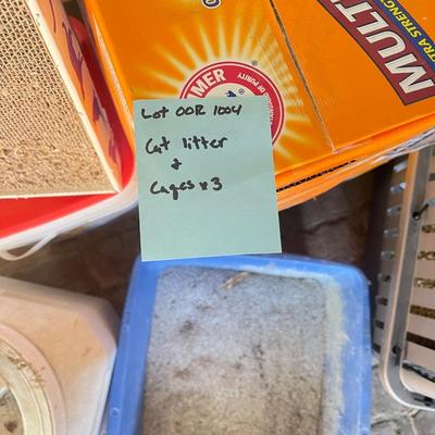 Cat litter and animal crates