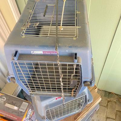 Cat litter and animal crates