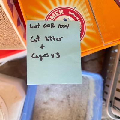 Cat litter and animal crates