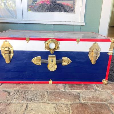 Chest filled with sewing supplies
