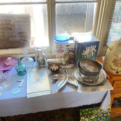 Coffee pot flower, display kitchen items