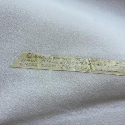 Yardage of white material