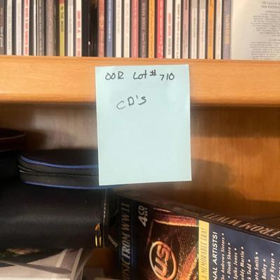 CDs in cases, and in binders