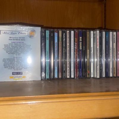 Contents of shelves, cds
