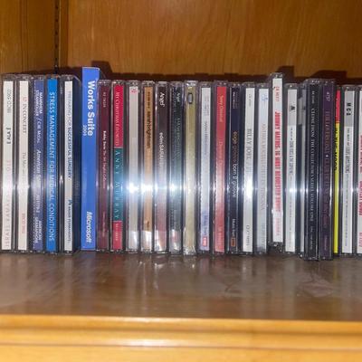 Contents of shelves, cds