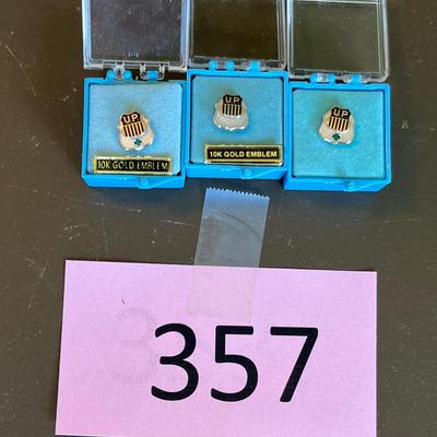 Union Pacific 10K Gold Ward Pins