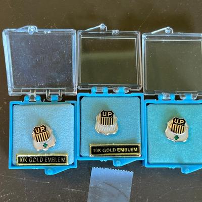 Union Pacific 10K Gold Ward Pins