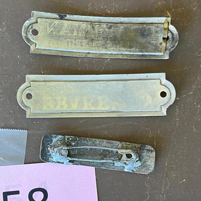 Vintage Union Pacific Brakeman Hat Badges