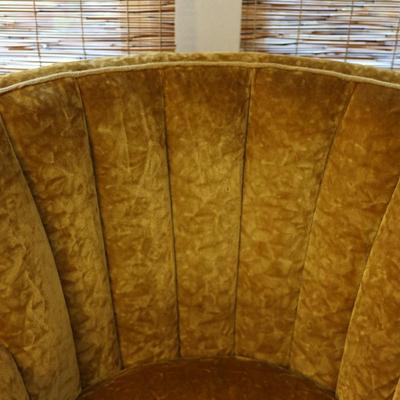 Velvet Yellow Club Chair (1 of 2)