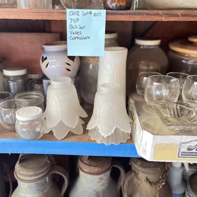 Vases jars and bottles