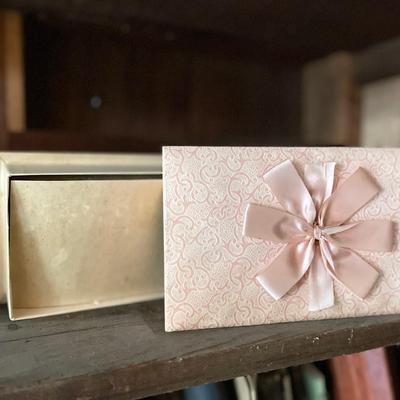 Vintage Christmas boxes, and Figurines