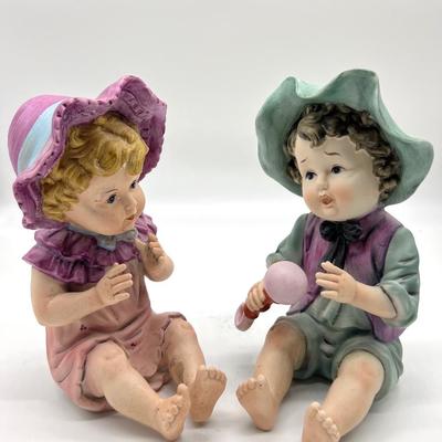 Large Vintage Piano Baby Boy & Girl *Read Details