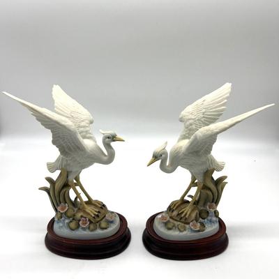 Vintage Andrea by Sadek White Heron Figurines