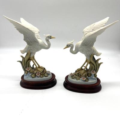 Vintage Andrea by Sadek White Heron Figurines