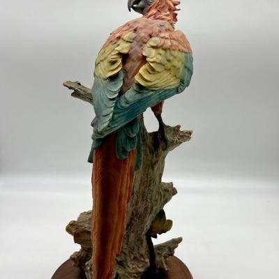 GIUSEPPE ARMANI SCULPTURE STATUE FIGURINE SCARLET MACAW