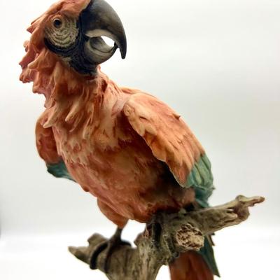 GIUSEPPE ARMANI SCULPTURE STATUE FIGURINE SCARLET MACAW