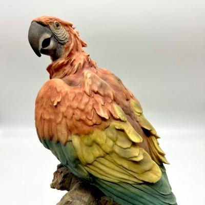 GIUSEPPE ARMANI SCULPTURE STATUE FIGURINE SCARLET MACAW