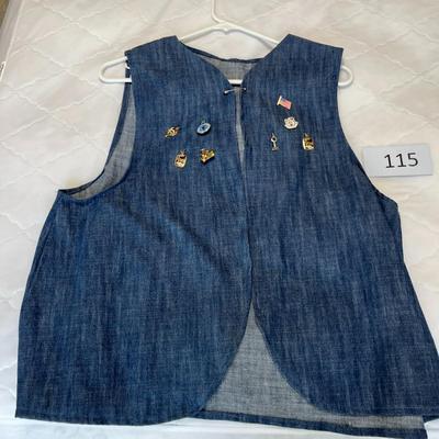 Girl Tops Vest with Pins