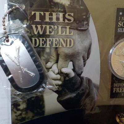 2012 Infantry Solder Silver Dollar display.est. $20 to $50.