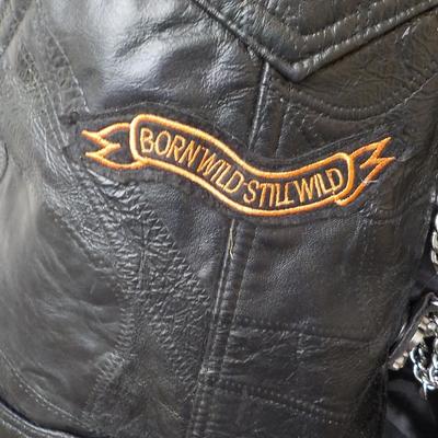 New Never worn Motorcycle Leather Jacket. est.$85 to$ 150.