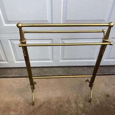 Brass quilt rack