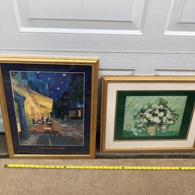 Two framed prints