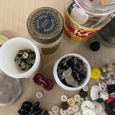 Vintage Buttons and Jars