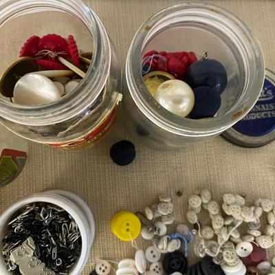 Vintage Buttons and Jars