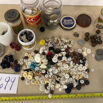 Vintage Buttons and Jars