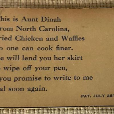 Aunt Dinah from North Carolina