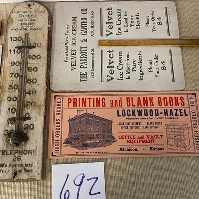 Vintage Atchison Advertising and Postcards