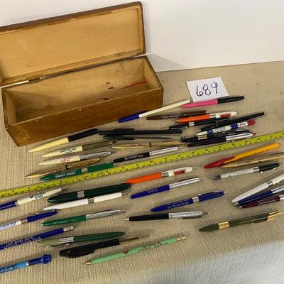 Vintage Box and Advertising Pens