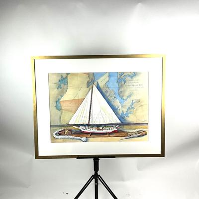 914 Original "Chesapeake Relics II" Watercolor by Virginia Perram