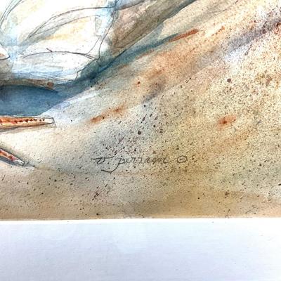 916 Original "Sea Mail" Watercolor by Virginia Perram