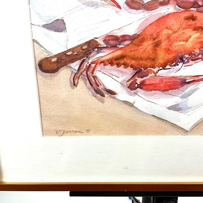 918 Original "Crab Feast" Watercolor by Virginia Perram