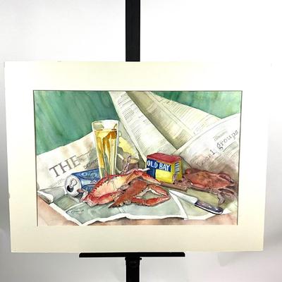 922 Original "Local Crabs" Watercolor by Virginia Perram