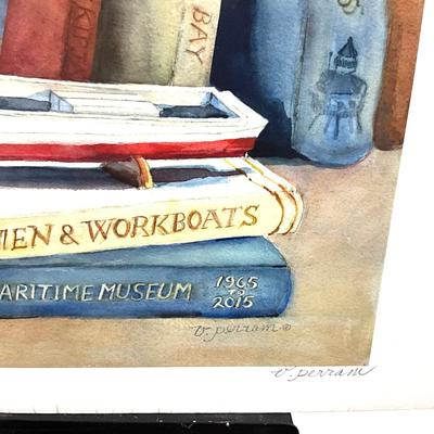 931 Original "Waterman & Workboats" Signed & Numbered Lithograph by Virginia Perram