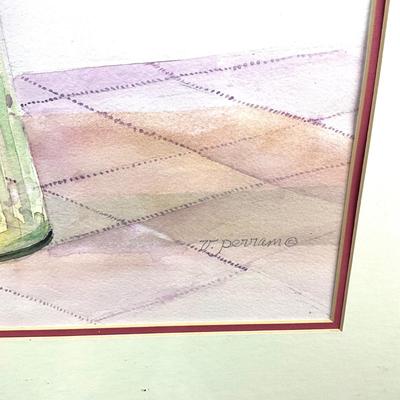 932 Original "Peonies" Watercolor by Virginia Perram