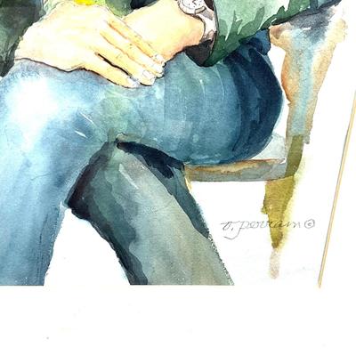 933 Original "Study II" Watercolor by Virginia Perram