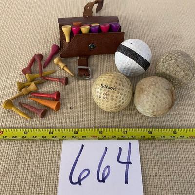 Vintage Golf Balls and Tees