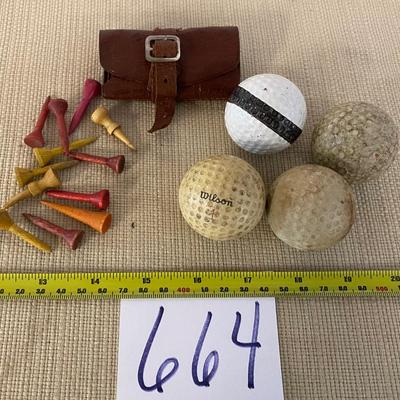 Vintage Golf Balls and Tees