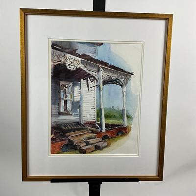 935 Original "Front Porch" Watercolor by Virginia Perram
