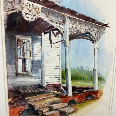 935 Original "Front Porch" Watercolor by Virginia Perram