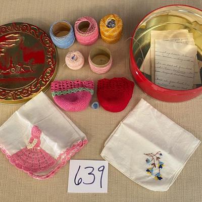 Tin Full of Hankies and Thread