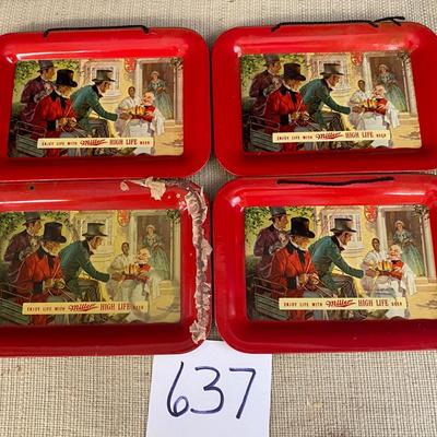 Vintage Miller High Life Trays