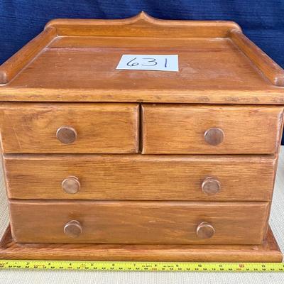 Vintage Fruitwood Mini Chest of Drawers