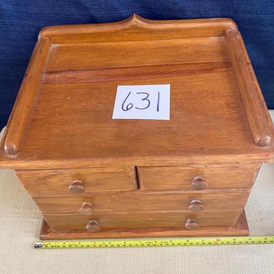 Vintage Fruitwood Mini Chest of Drawers