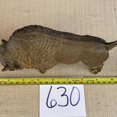Vintage Copper or Brass Bison Sculpture