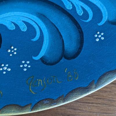 Wonderful Rosemaling Plate and Skis