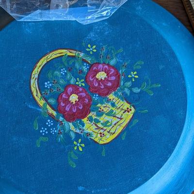 Wonderful Rosemaling Plate and Skis